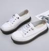 Fashion Women Genuine Leather Flats Style Women Shoes White Loafers For Women Nurse Casual Flat Shoes Zapatos Mujer Sneakers Women