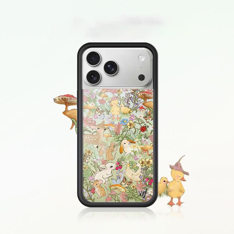 Новый Чехол для телефона Wildflower 3D WF Цветочные клумбы для iPhone 12 13 14 15 16 17 Pro Max Plus Губы INS Мультяшная Обложка Кролик 17 Pro