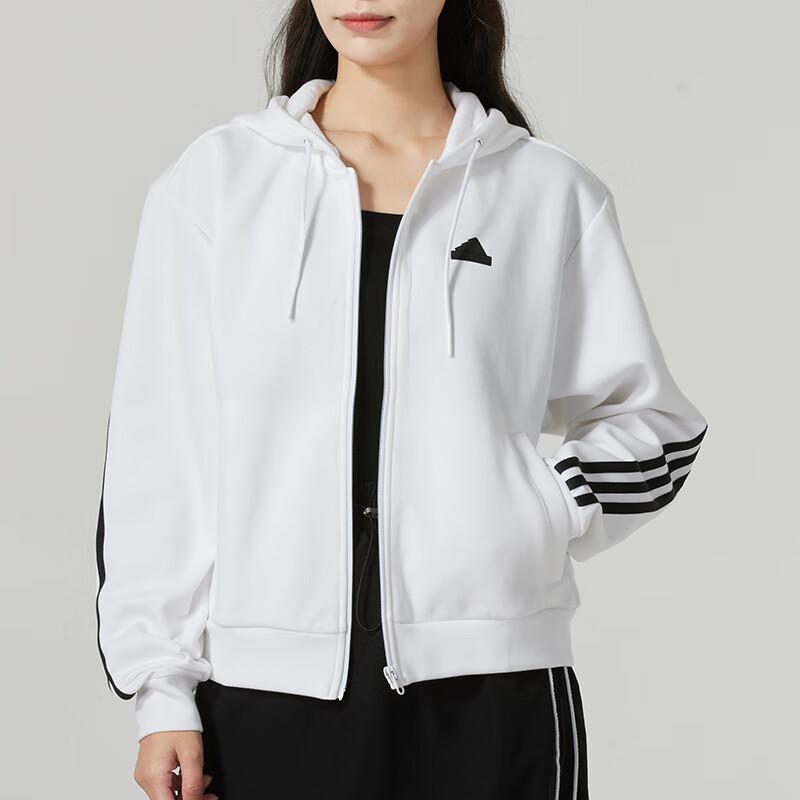 adidas Куртки Женские Белые С Капюшоном Умеренные Другие IW5254