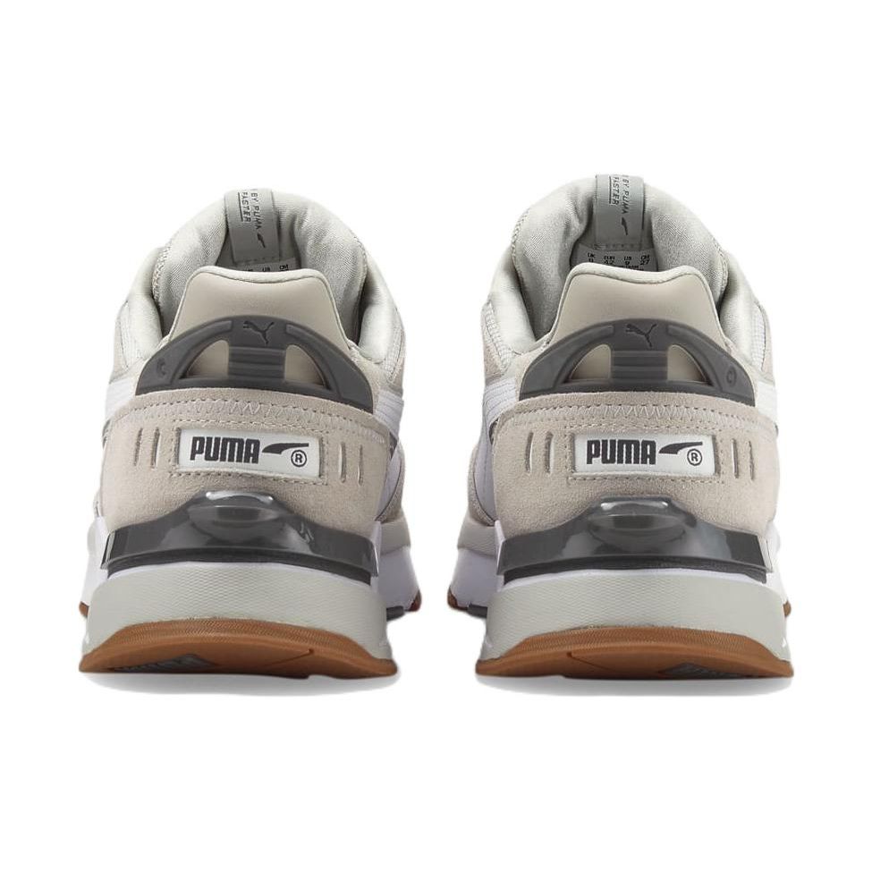 Puma Кроссовки Mirage Sport из ткани землистых тонов в стиле ретро, удобные, с низким верхом, для повседневной носки, унисекс, серые, белые 387275-01