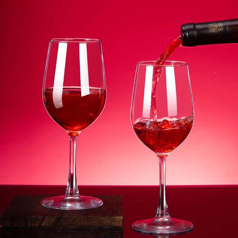 QINGPINGGUO Wine Glasses, Stemmed Cups, 350ml, Set of 6, Lead-Free Glass Bordeaux Wine Glasses, Grape Wine Glasses, Cocktail Glasses