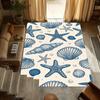Ocean Blue Carpet Mat Rug Home Decoration Living Room Floor Rug Marine Animal Pattern Watercolor Style Indoor Area Rug