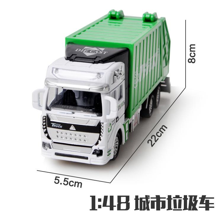 Машинка-симулятор из легкого сплава для моделирования, мусоровоз, пожарная лестница, нефтяной танкер, разбрызгиватель, модель игрушечной машинки для мальчиков и девочек B175