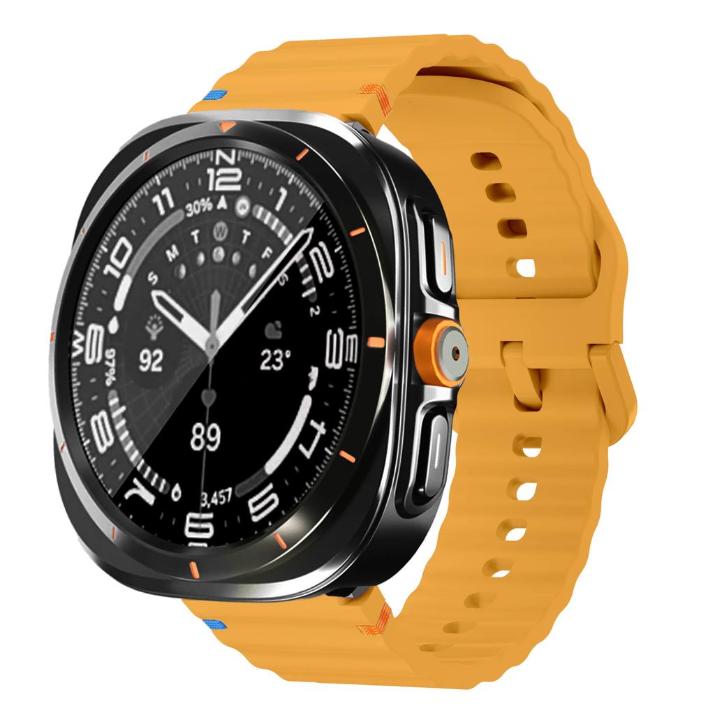 Ремешок+Переход на Ультра Чехол для Samsung Galaxy Watch 7 6 40 44мм Обновление до Galaxy Watch Ultra 47 Защитное стекло для экрана