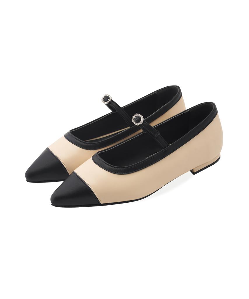 Туфли-лодочки на плоской подошве Spur Lou Mary Jane -Sa8040 (4 цвета) Туфли Мэри Джейн на плоской подошве (Тип А)