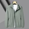New Standing Collar Jacket for Men's Spring and Autumn Casual Versatile Windproof Thin Trendy Jacket