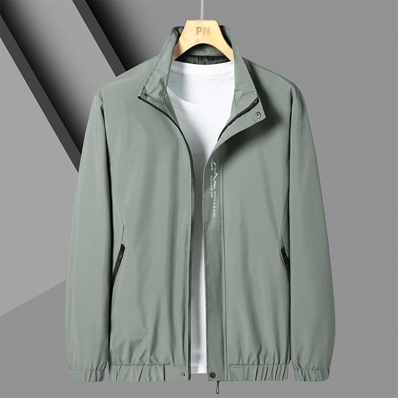 New Standing Collar Jacket for Men's Spring and Autumn Casual Versatile Windproof Thin Trendy Jacket