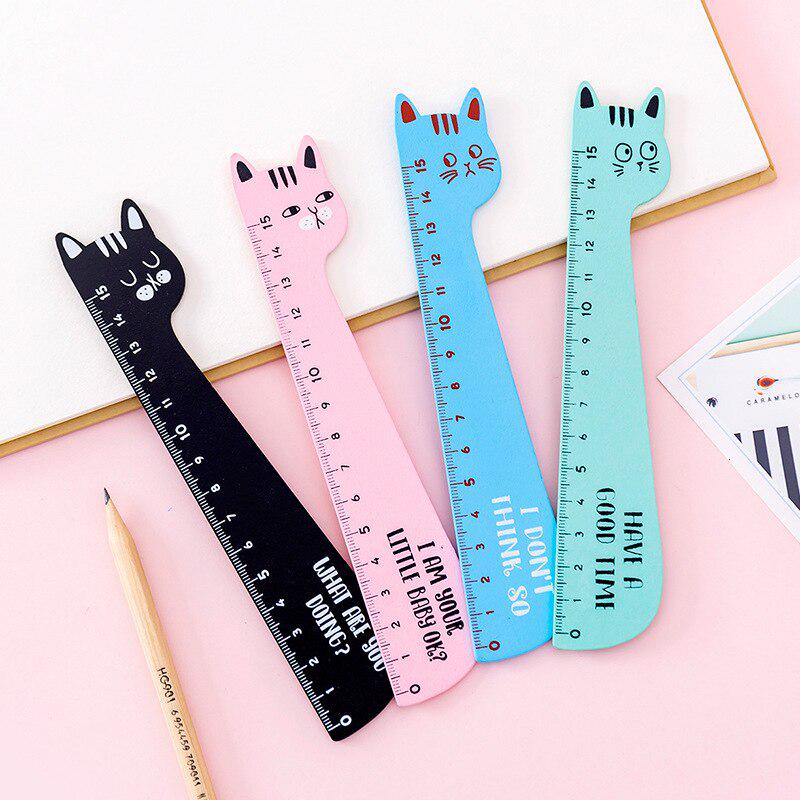 1 шт., канцелярские товары ярких цветов с изображением кота, каваи, мультяшный рисунок, подарок, корейские офисные школьные принадлежности