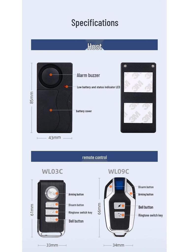 Беспроводной вибрационный сигнализатор с регулируемой чувствительностью и пультом дистанционного управления
