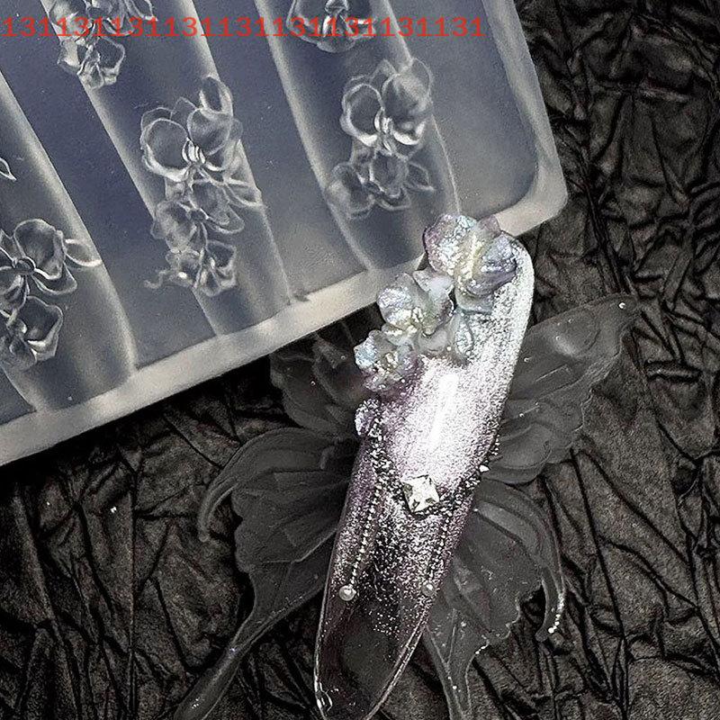 Shell Manicure Stamping Plate for Creative Nails 3D Mini Silicone Nail Art Mold Butterfly Flower Design DIY Decorations