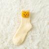 Fashion Design Warm Bear Middle Tube Bunny Korean Style Floor Socks Cartoon Hosiery Women Frog Socks Coral Fleece Socks