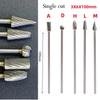 5pcs 100mm Long Rotary Burrs Set 3x6mm Solid Carbide Single Cut Tool Bits