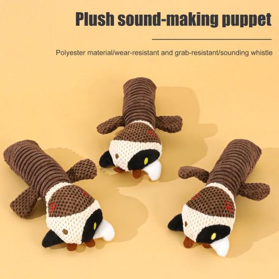 Пищащая игрушка для собак, плюшевые игрушки, жевательная игрушка для собак с хрустящей бумагой, интерактивная игрушка для перетягивания каната для маленьких и средних собак