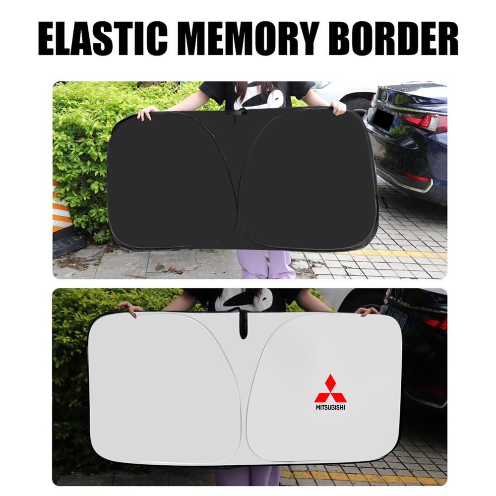 Car Styling Folding Windshield Sunshade Cover Sun Shade Windscreen Accessories For Mitsubishi Ralliart ASX Cross L200 Eclipse EX