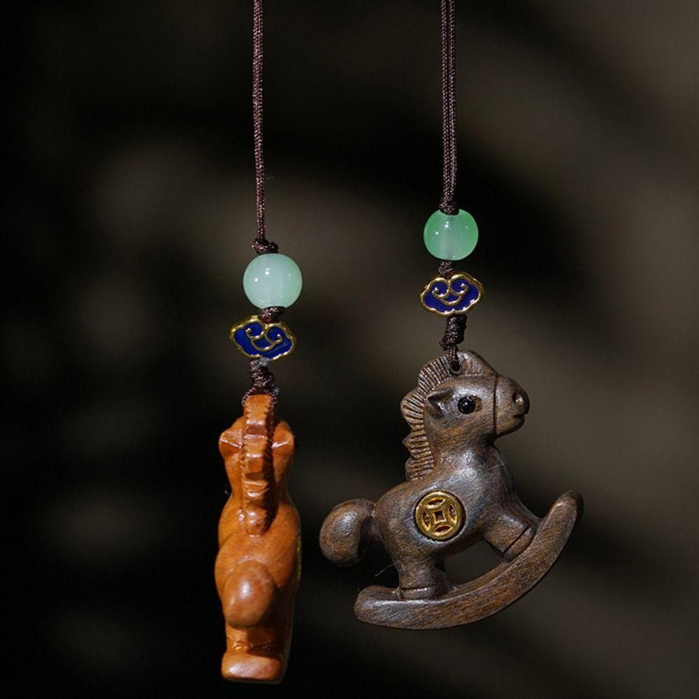 Handmade Mobile Phone Chain Traditional Zodiac Key Ring Horse Keychain Year of The Horse