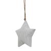 Hill Interiors White Washed Star Christmas Hanging Decoration