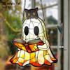 Halloween Ghost Suncatcher Wall Decor Ghost Sun Catcher Halloween Window Hanging Decoration Gift for Birthdays Housewarming Parties