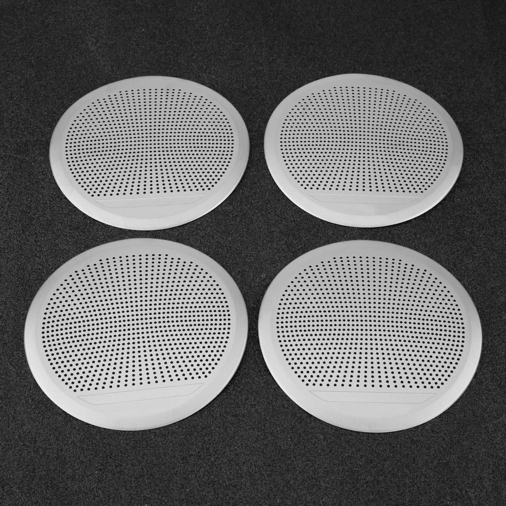 4PCS Stainless Steel Car Audio Speaker Door Trim Covers For 14 18 BMW X5 X6 F15 F16