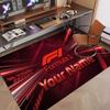 Custom Rug F1 Pattern Print Name Text Soft Non‑Slip Floor Carpet for Home Indoor Decoration