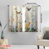 2pcs,2D Plane Printing Contemporary Curtains Butterfly Meadow 100% Polyester (without Rod) Versatile All Use for Bedroom Living