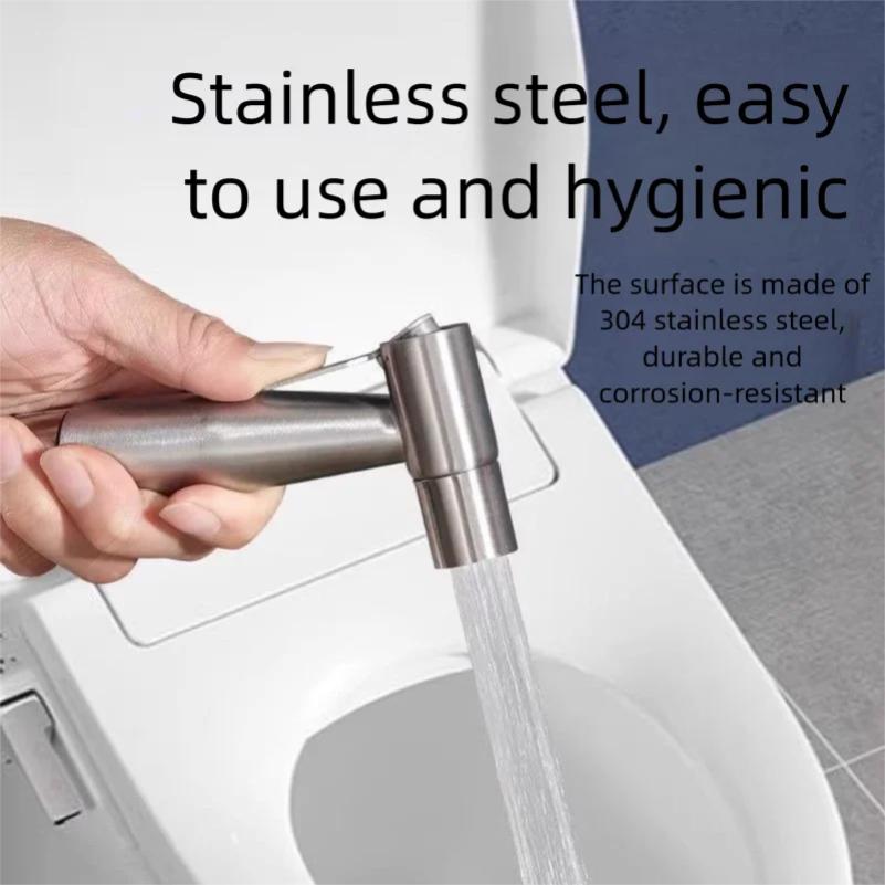 304 stainless steel toilet flushing spray gun, bathroom toilet water spray gun, water spray gun for flushing, bathroom spray gun