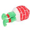 Dog Plush Chewing Toy Soft Bite Resistant Pet Christmas Squeaky Toy for Teeth Cleaning(Red Green )