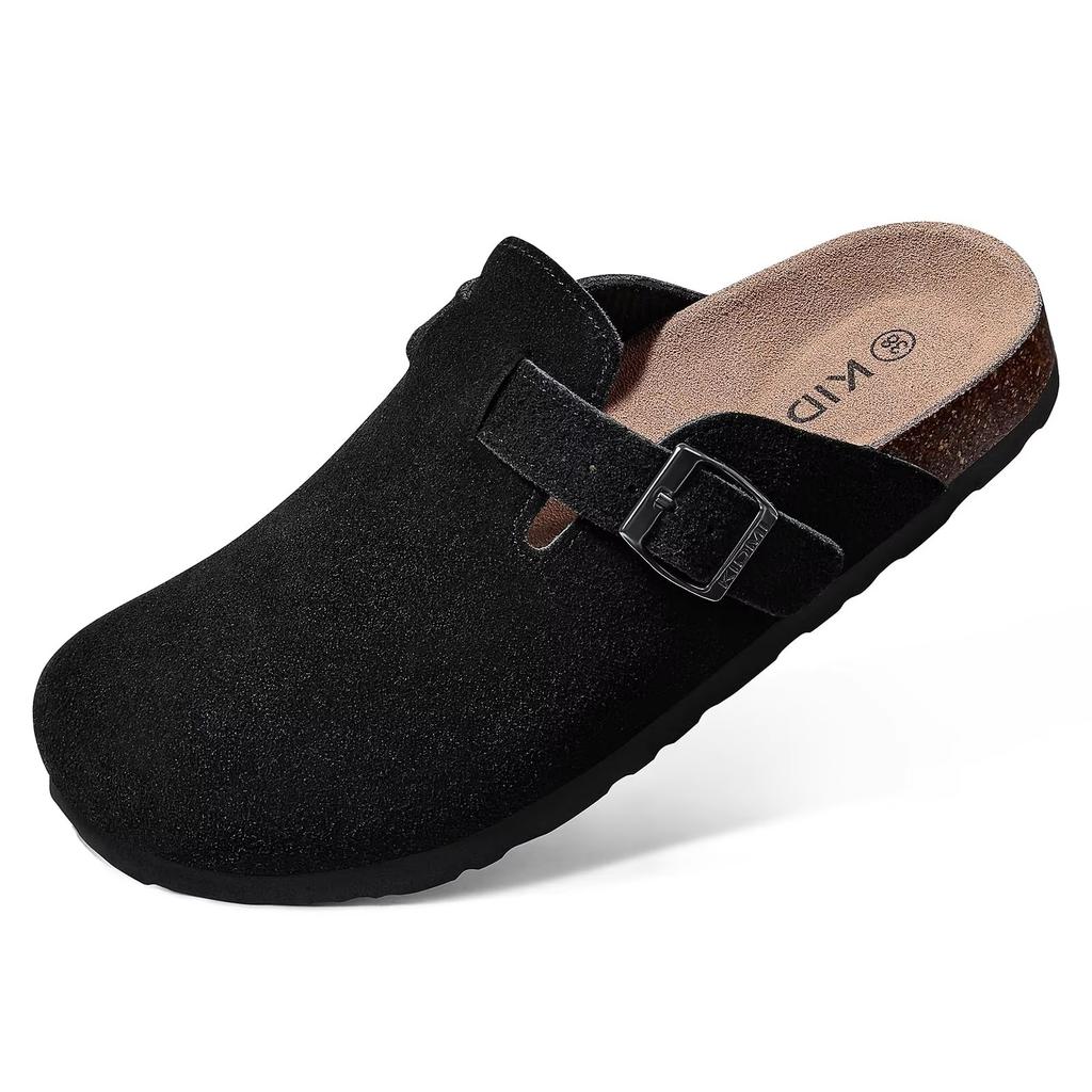Fashion Cretsar Women's Suede Clogs Fashion Leather Mules Cork Footbed Sandals Potato Shoes New Men Lady Clog Slippers with Arch Support