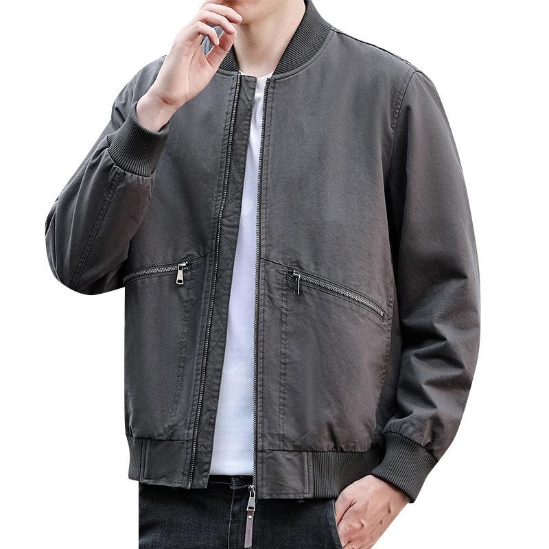 Мужская модная куртка Trend Casual Large Size Sports Solid Color Simple