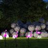 Садовые светильники Flamingo на солнечных батареях, ландшафтные светильники на солнечных батареях, светильники для дорожек, украшения газонов, декор двора