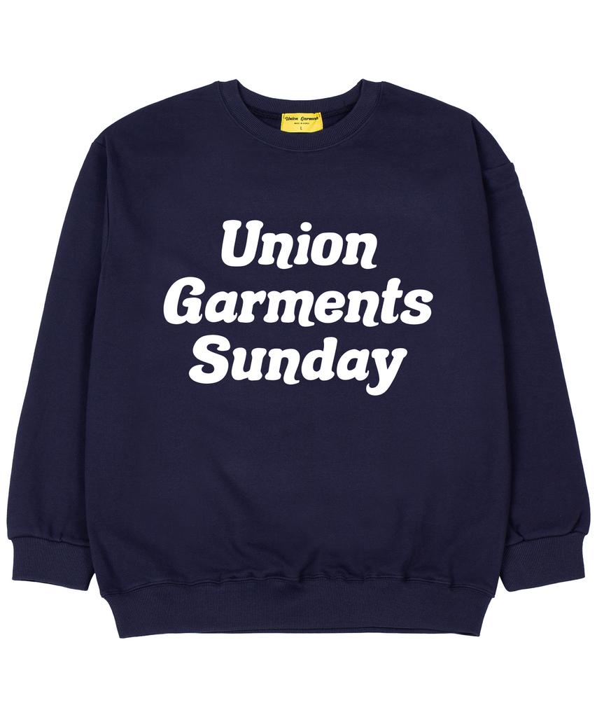 UNION GARMENTS Sunday Garments Terry Oversized Sweatshirt Navy
