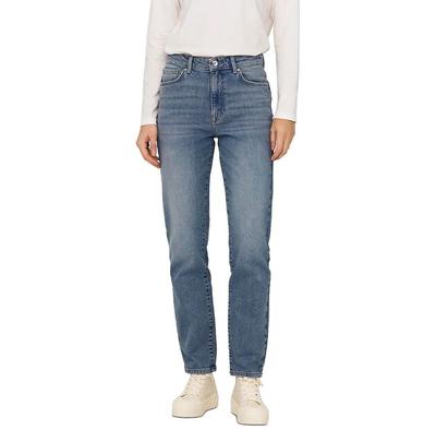 Only Emily Stretch Straight Ankle Fit Dot308 high waist джинсы