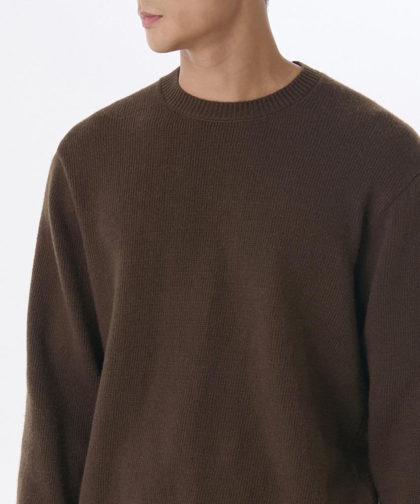MUSINSA STANDARD Essential Crew Neck Knit [Brown]