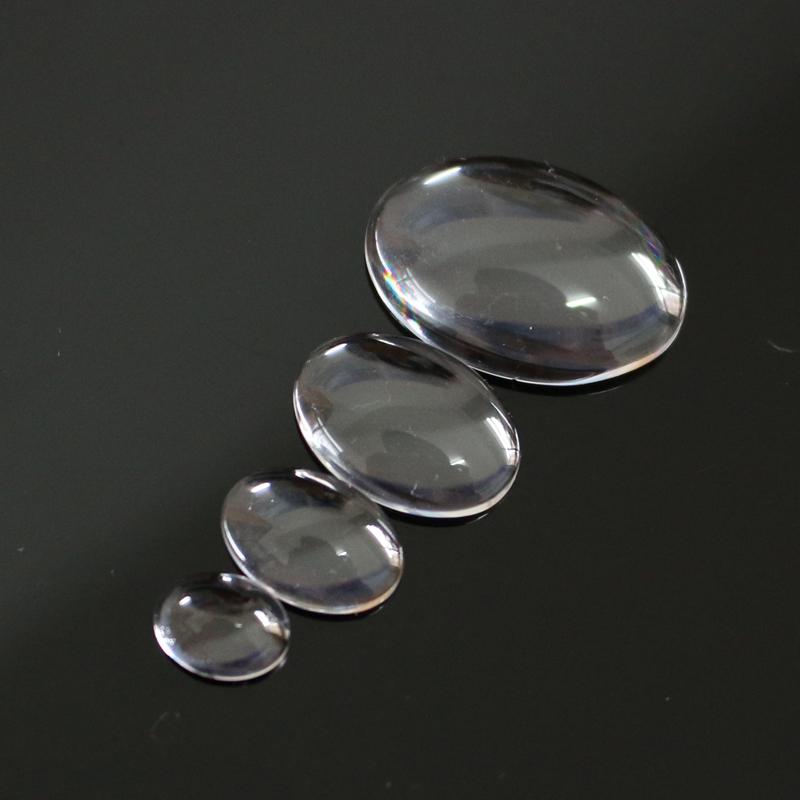 Transparent clear Flat 25mm Round Glass Cabochons
