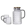 Glass High Temperature Resistant Large Capacity Cold Water Kettle Household Summer Refrigerator Water Storage Bottle Juice Cup Cool White Teapot Set