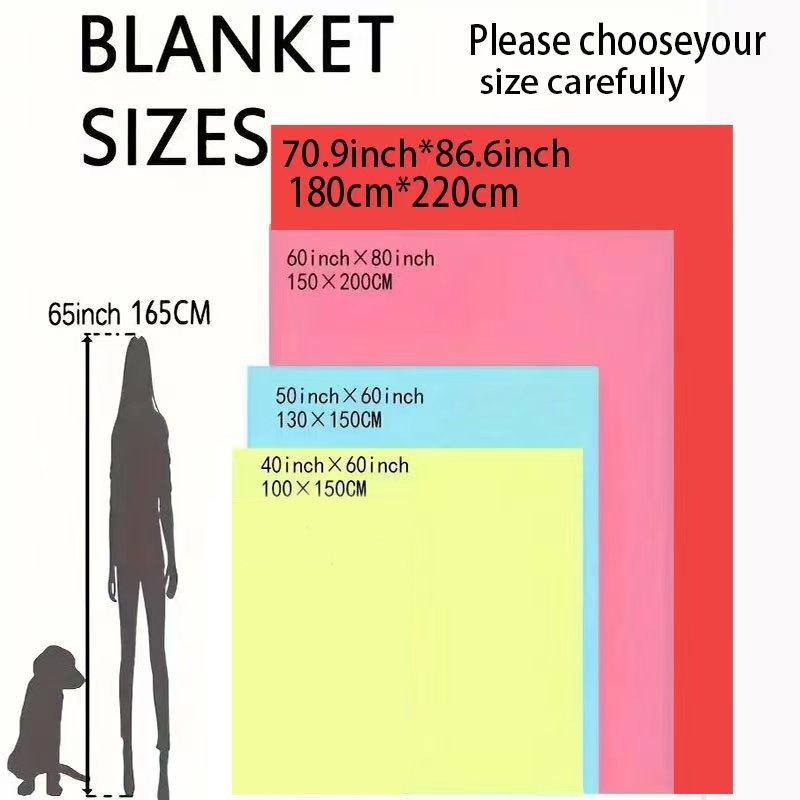 Watercolor style polar bear pattern Flannel printed blanket suitable for all seasons suitable for living room office sofa travel