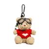 Lovely Pilot Bear Keychain Cute Pendant for Bag and Key Plush Keyring Phone Charm Personalized Animal Decoration