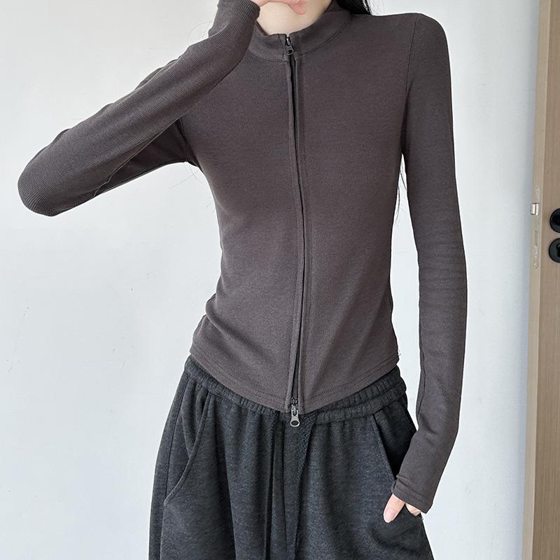 Женская куртка на молнии Dynamic Girl с универсальным воротником, облегающий крой, узкий кардиган с низом