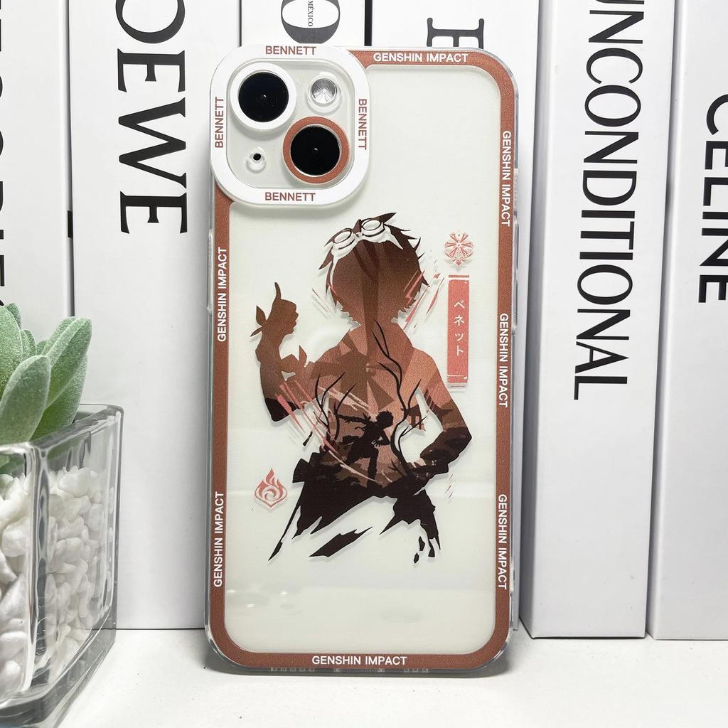 Чехол для телефона Genshin Impact для iPhone 16 15 14 13 12 11 Pro Max Mini XS X XR SE 7 8 Plus Ху Тао Чжун Ли Райдэн Эйген Сяо Funda
