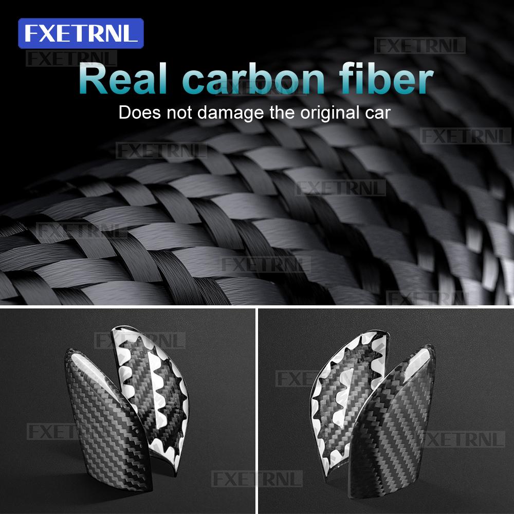 For Subaru Crosstrek/Impreza 2024 2025 2026 Car Gear Shift Knob Real Dry Hard Carbon Fiber Sticker LHD RHD Interior Cover
