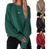 Winter Women's Oversized Long Sleeve Sweater Casual Crewneck Tunic Pullover Jumper Knit Tops
