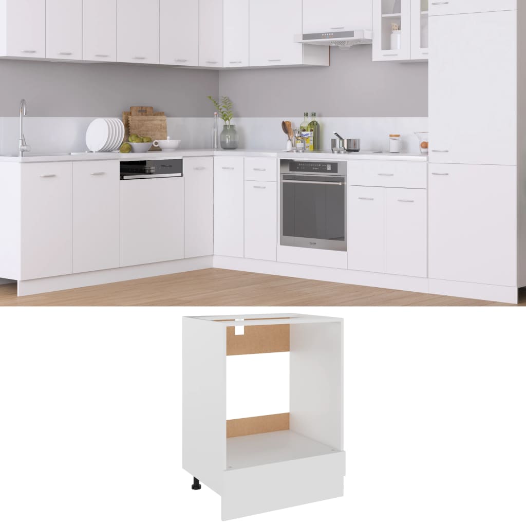 Backofen Aufbewahrungsschrank Lyon, eingebauter Backofen Aufbewahrungsschrank, Stauraum, 60x46x81,5 cm