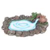 Fairy Garden Rock Pond 6.5in Long Hand Painted Lifelike Durable Resin Miniature Pond for House