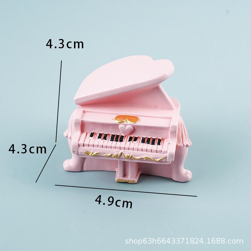 Имитация музыкального инструмента пианино китайская цинь эрху скрипка гитара миниатюрный кукольный домик микроландшафтный орнамент игрушка