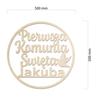 Wooden ring Holy Communion 50cm with name Decoration for the communion hall