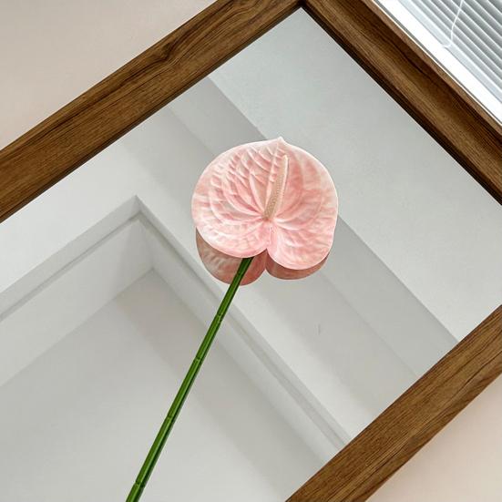 Искусственный цветок антуриума 24,4 дюйма, реалистичный, для DIY свадебных букетов, цветочных композиций, центрального украшения на девичник