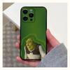 Мультяшный Забавный Чехол Для Телефона S-Shreks Для Apple iPhone 15,14,13,12,11,Pro,X,XS,Max,XR,Plus,Mini Мягкий Черный Чехол