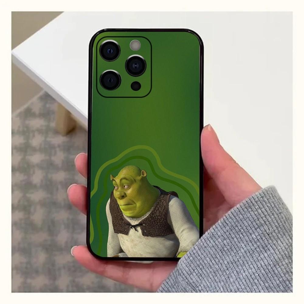 Мультяшный Забавный Чехол Для Телефона S-Shreks Для Apple iPhone 15,14,13,12,11,Pro,X,XS,Max,XR,Plus,Mini Мягкий Черный Чехол