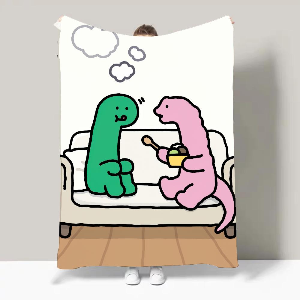 Cartoon J-Joguman Studio Cute Blanket Design Lightweight For Dorms, Naps, Living Room, Office,Sofa,All-Season