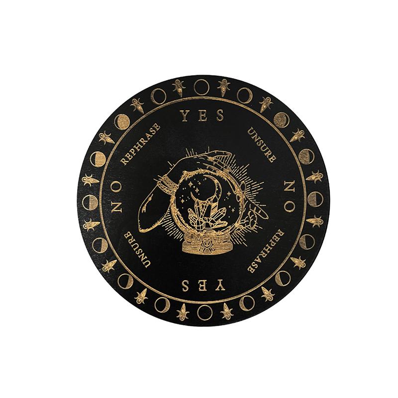 Алтарные украшения, Исцеляющая доска для медитации, маятниковая игра, деревянная гадальная доска с лунной звездой