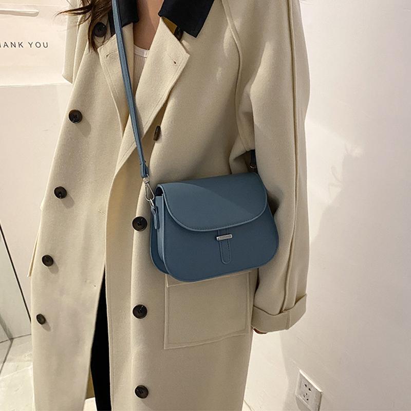 Fashion Women Crossbody Saddle Bag PU Leather Small Handbags Purses Retro Semicircle Designer Messenger Bags Female Clutch Tote